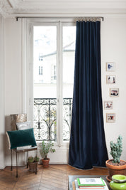 Rideau Médicis en velours marine – occultant et élégant 130x280 cm