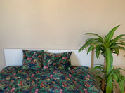 Housse de coussin en velours Monkey Haomy - Motifs Jungle - Coloris Granit