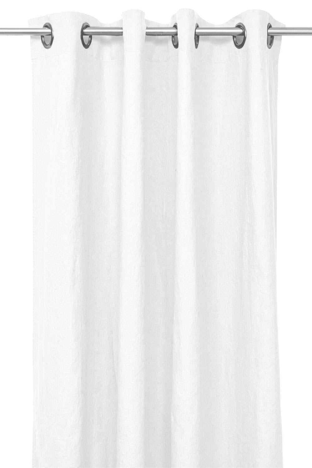 rideau en lin porticcio 140x280 cm blanc-harmony haomy