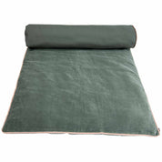 Édredon New Delhi Haomy en velours de coton coloris Pigeon – finition bourdon lin naturel, style chic et intemporel