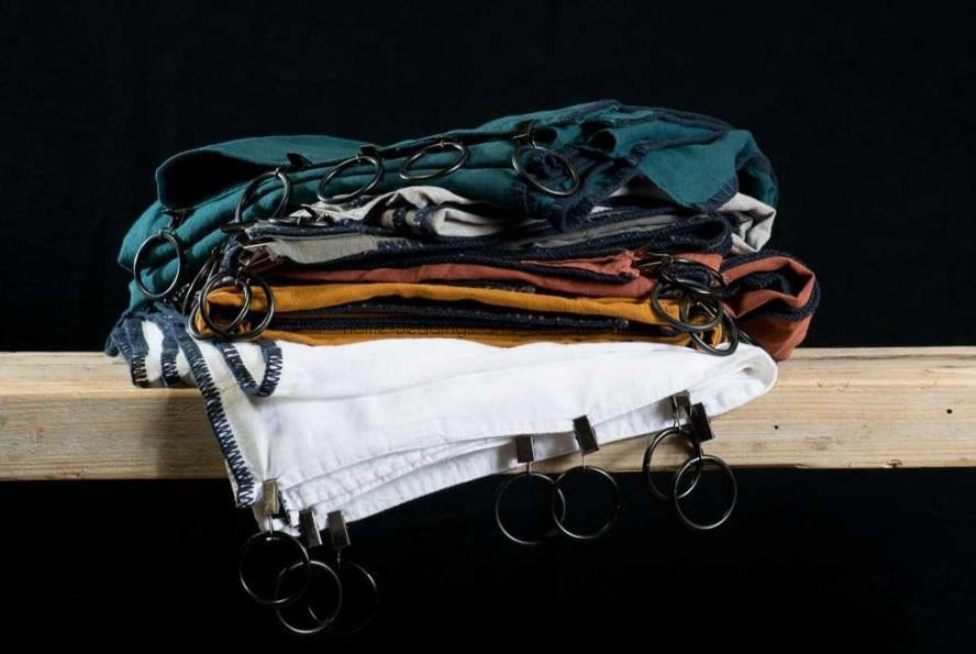 Harmony - Set de 10 anneaux en fer avec pinces pour rideaux - Home Beddings and Curtains