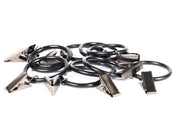 Harmony - Set de 10 anneaux en fer avec pinces pour rideaux - Home Beddings and Curtains