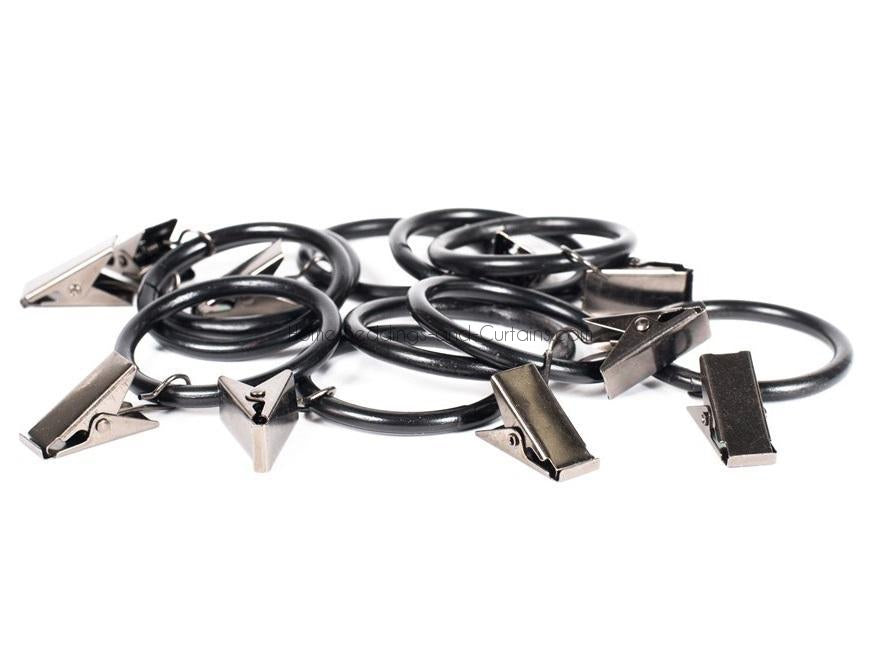 Harmony - Set de 10 anneaux en fer avec pinces pour rideaux - Home Beddings and Curtains