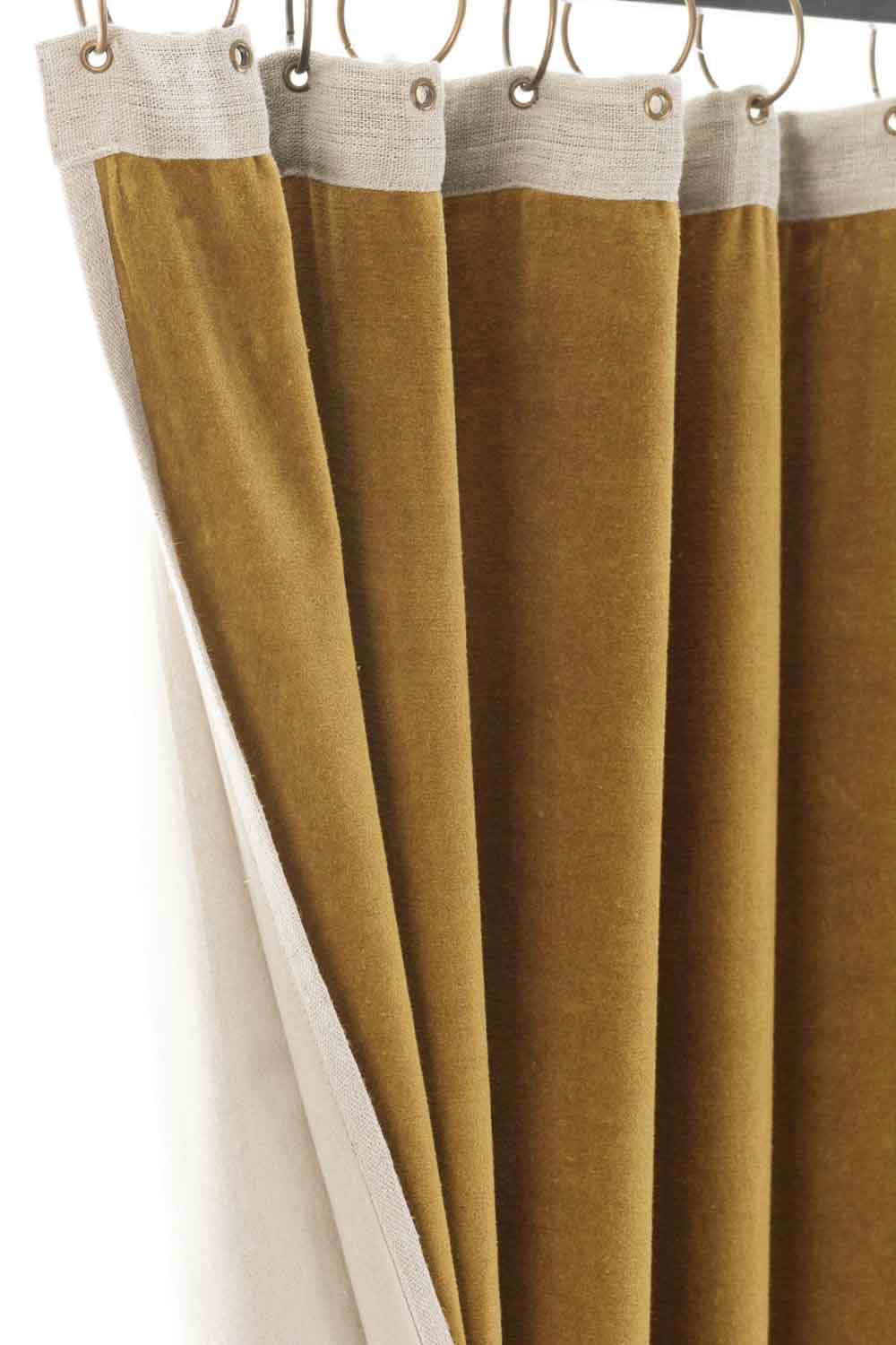 Rideau Médicis en velours tabac – occultant et élégant 130x280 cm
