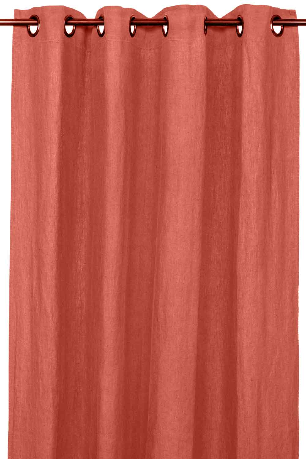 rideau en lin porticcio 140x280 cm bois de rose-harmony haomy