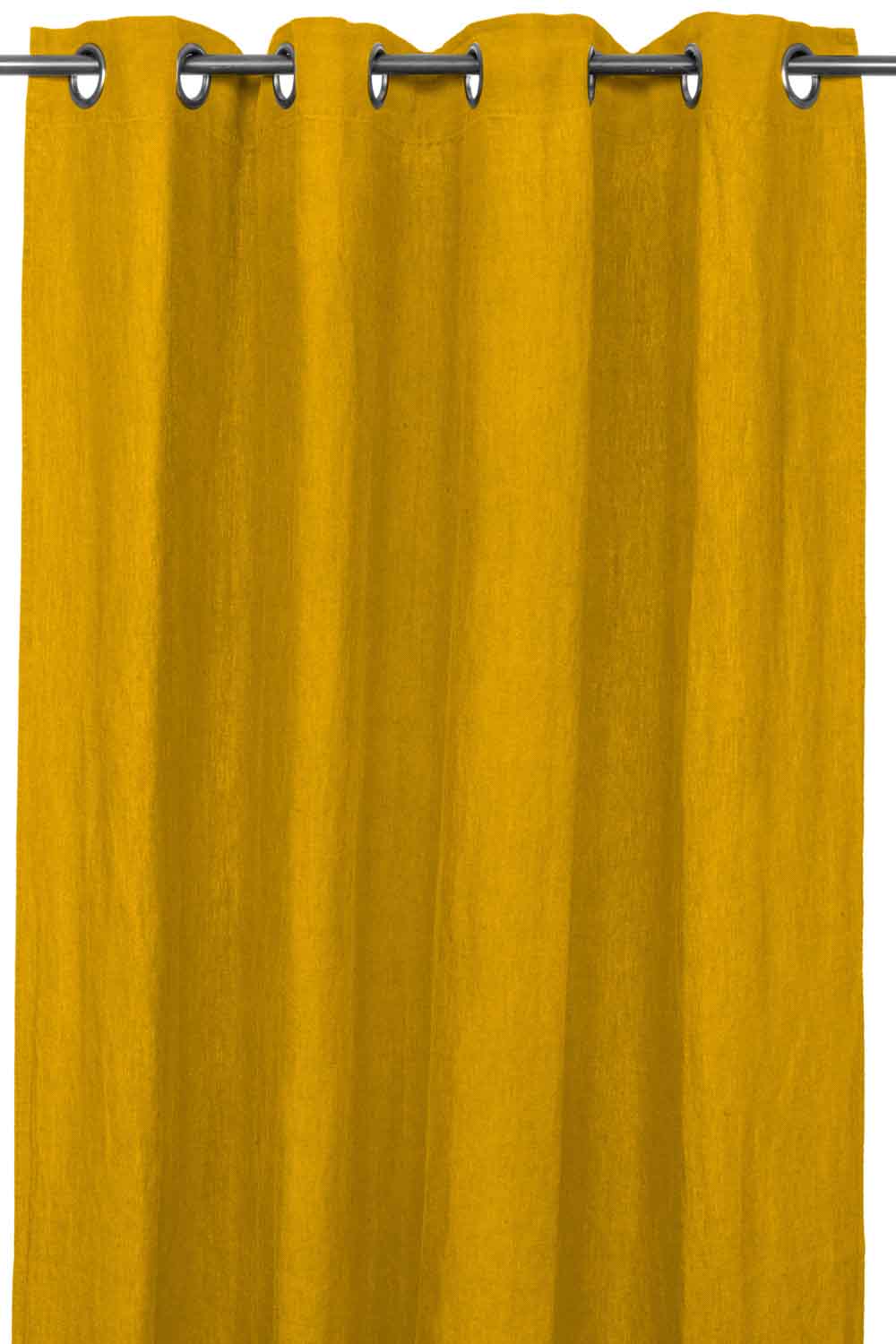rideau en lin porticcio 140x280 cm jaune safran-harmony haomy